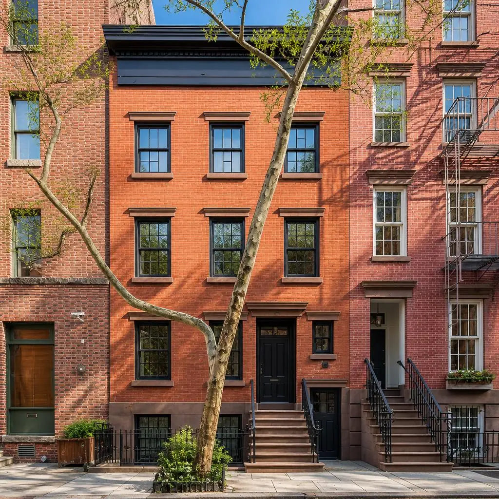 Illustrative architectural elevation concept for 83 Horatio St, NYC
